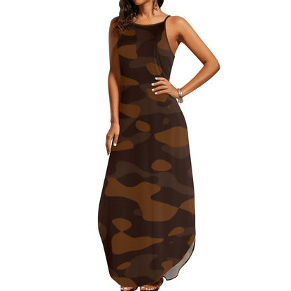 Braun Camouflage elegantes ärmelloses Abendkleid Abendkleid 77.99 Abendkleid, Braun, Camouflage, Elegant, ärmellos JLR Design