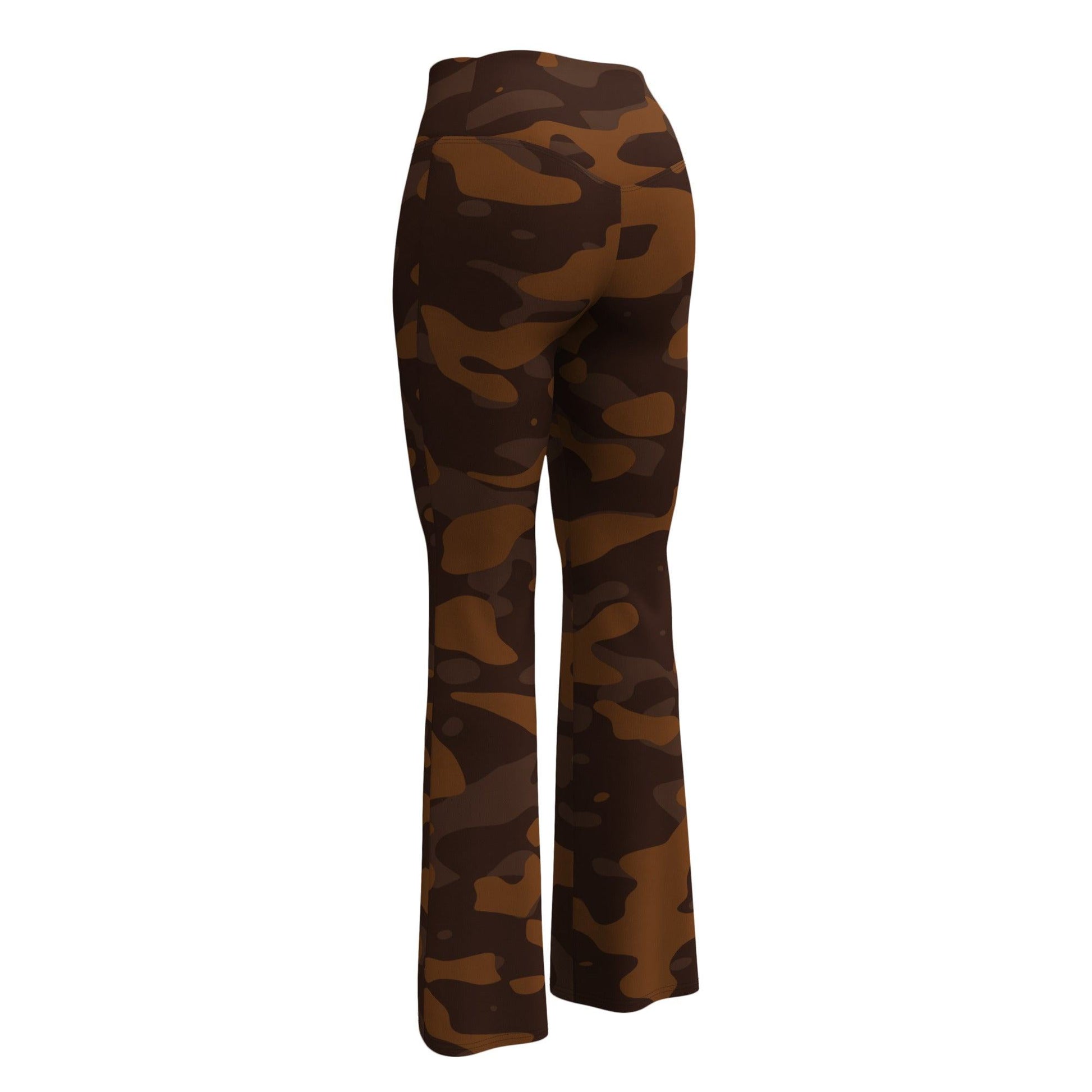 Braun Camouflage High Waist Flare Leggings Flare Leggings 69.99 Braun, Camouflage, Flare, High, Leggings, Waist JLR Design