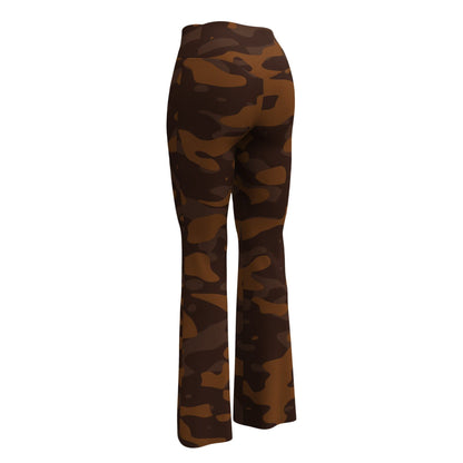 Braun Camouflage High Waist Flare Leggings Flare Leggings 69.99 Braun, Camouflage, Flare, High, Leggings, Waist JLR Design