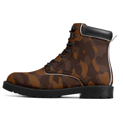 Braune Camouflage Ganzjahres Stiefel für Damen Lederstiefel 82.99 Braun, Camouflage, Damen, Ganzjahres, Lederstiefel JLR Design