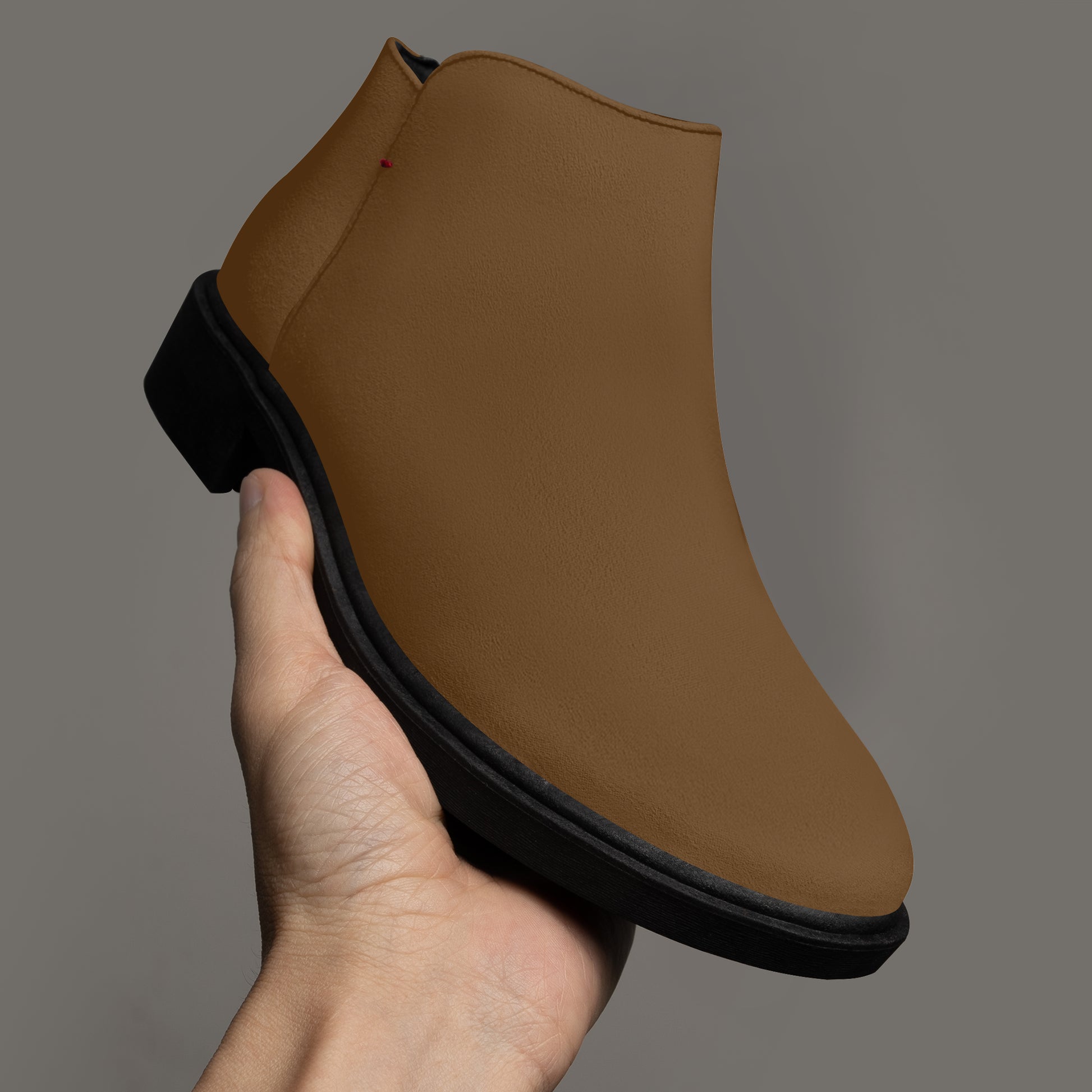 Braune elegante Reißverschluss-Stiefeletten Stiefeletten JLR Design