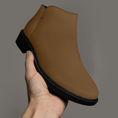Braune elegante Reißverschluss-Stiefeletten Stiefeletten JLR Design