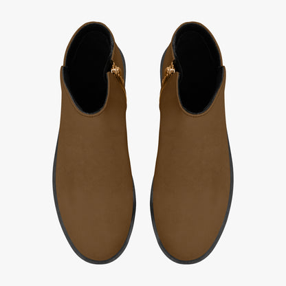 Braune elegante Reißverschluss-Stiefeletten Stiefeletten JLR Design