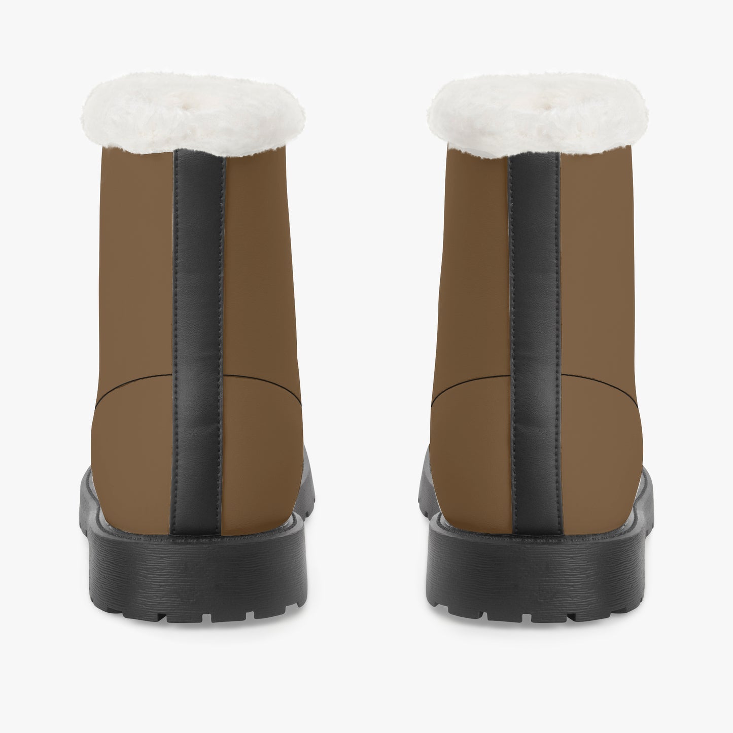 Braune Faux Fur Leder Boots Boots JLR Design