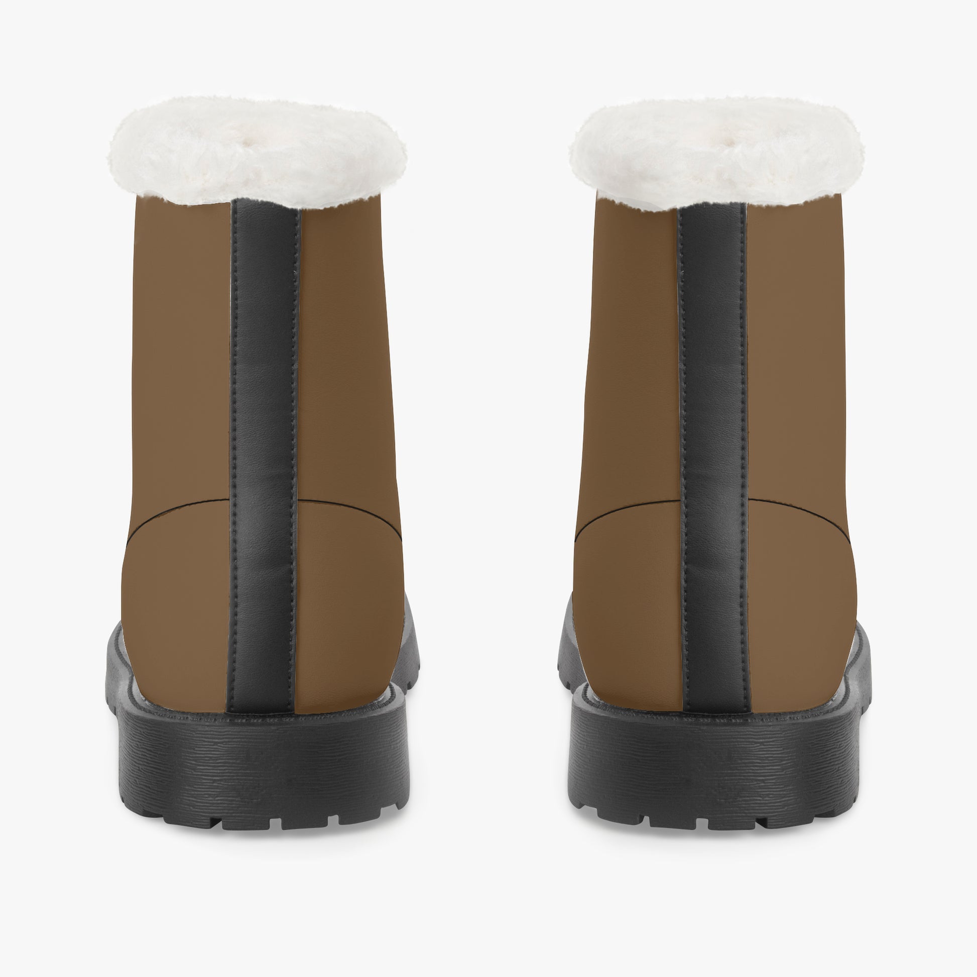 Braune Faux Fur Leder Boots Boots JLR Design