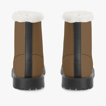 Braune Faux Fur Leder Boots Boots JLR Design