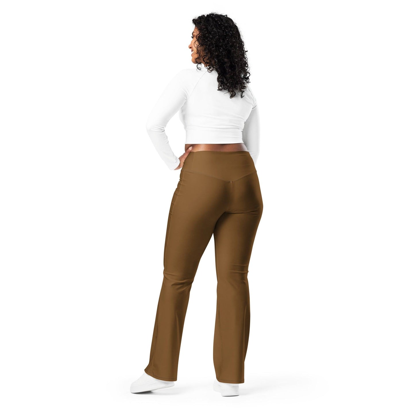 Braune High Waist Flare Leggings Flare Leggings 59.99 Braun, Flare, High, Leggings, Waist JLR Design