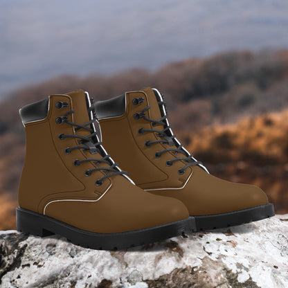 Braune Leder Boots | Stylische und Warme Winterstiefel Boots JLR Design