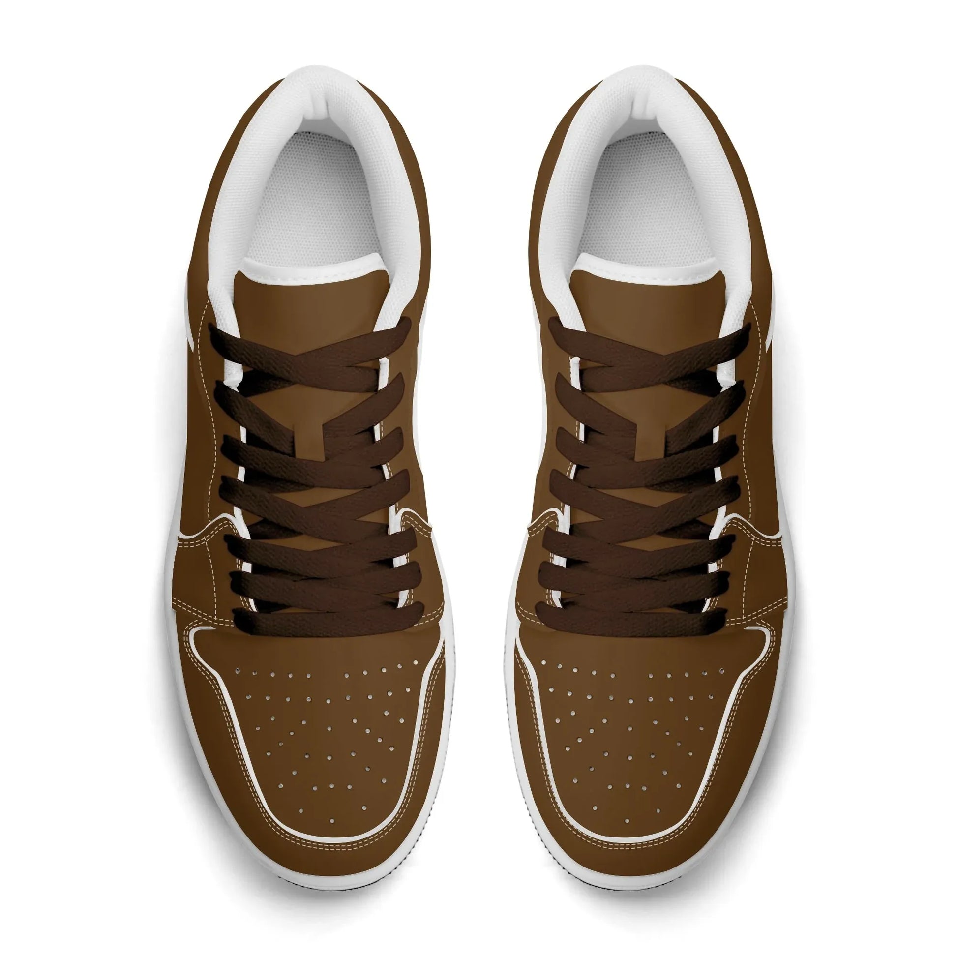braune-low-top-leder-sneaker-fur-damen-sneaker-jlr-design-64330 - JLR Design