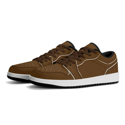 braune-low-top-leder-sneaker-fur-damen-sneaker-jlr-design-21890 - JLR Design