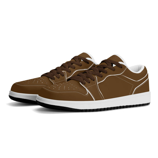 Braune Low Top Leder Sneaker für Herren Sneaker JLR Design