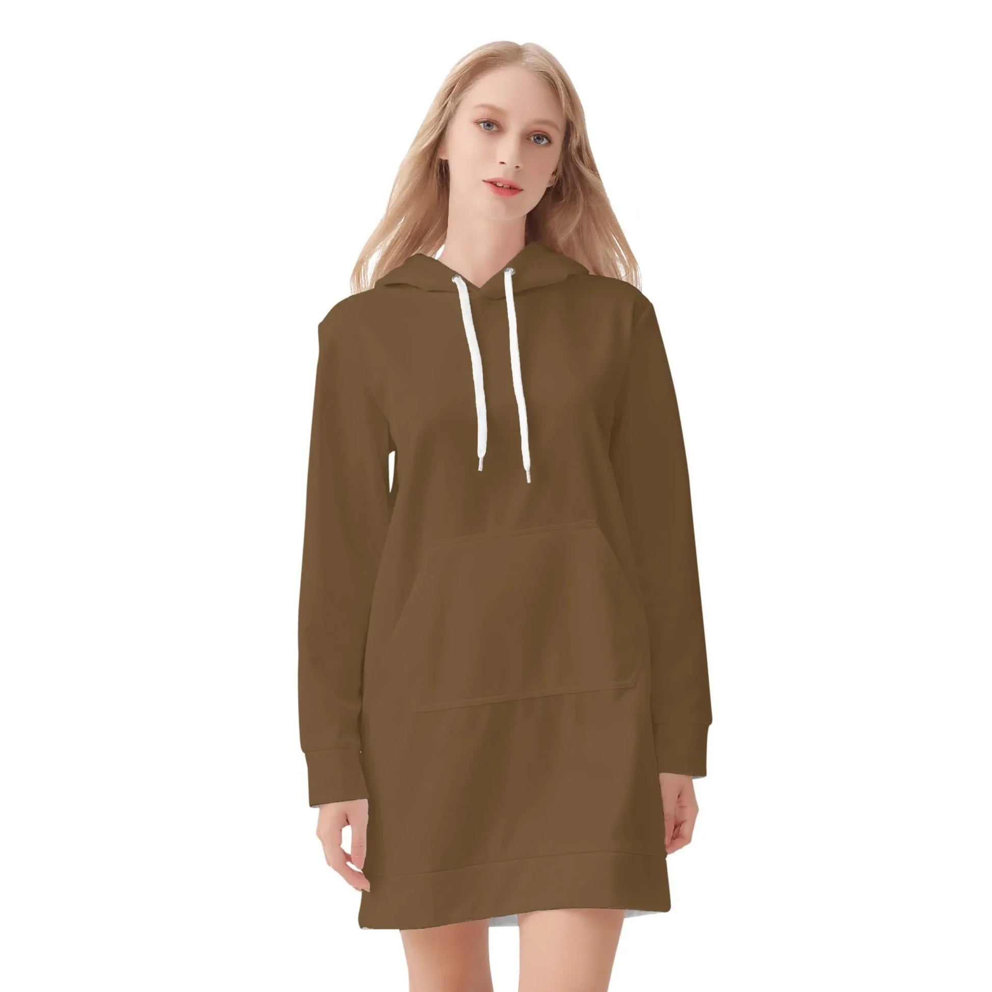 brauner-velvet-hoodie-dress-hoodiekleid-jlr-design-13815 - JLR Design