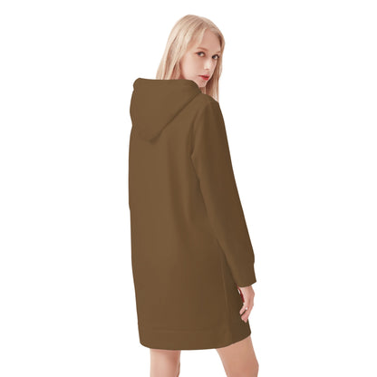 Brauner Velvet Hoodie Dress Hoodiekleid JLR Design