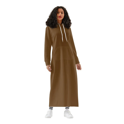 braunes-bequemes-leichtes-hoodie-kleid-hoodiekleid-jlr-design-59386 - JLR Design