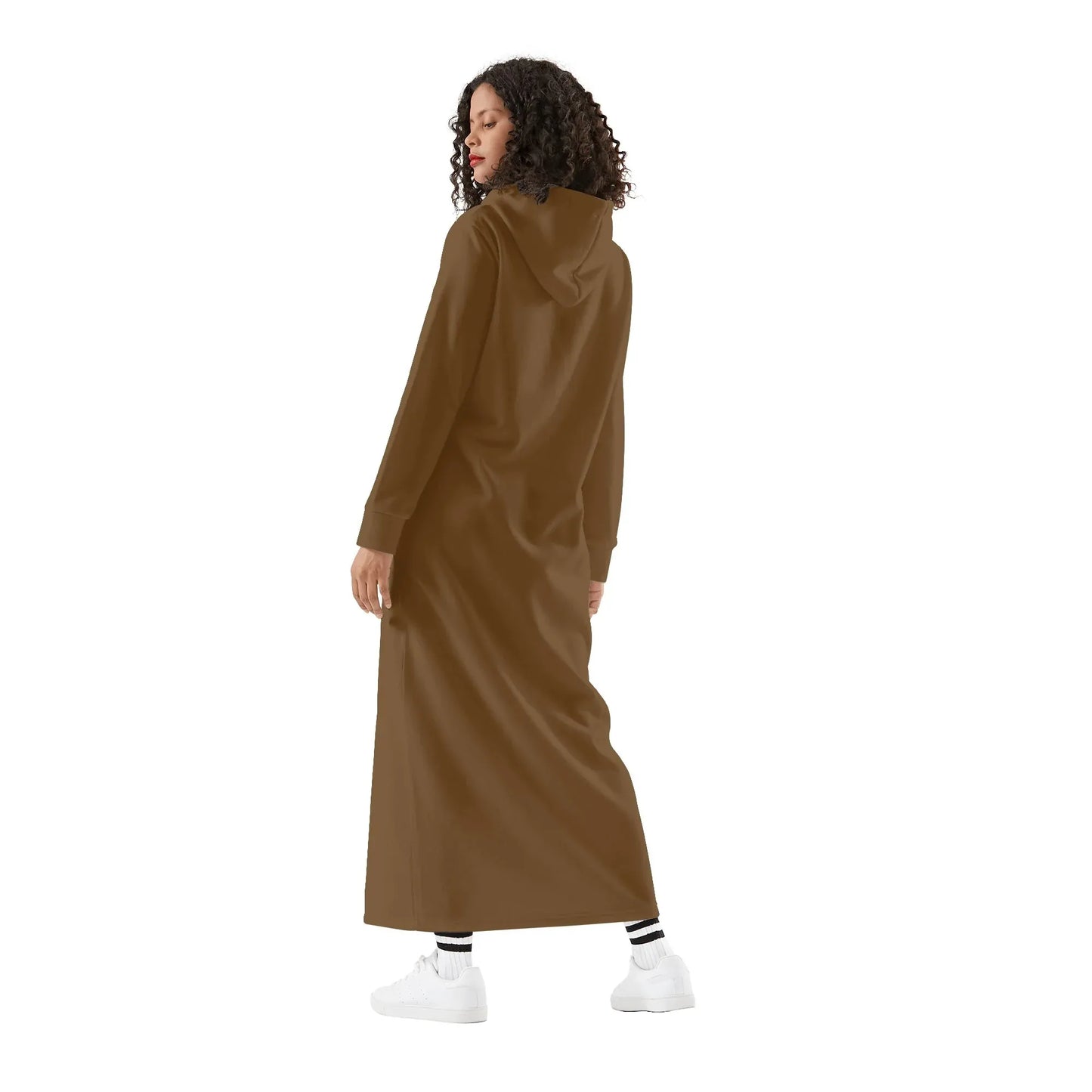 braunes-bequemes-leichtes-hoodie-kleid-hoodiekleid-jlr-design-93862 - JLR Design