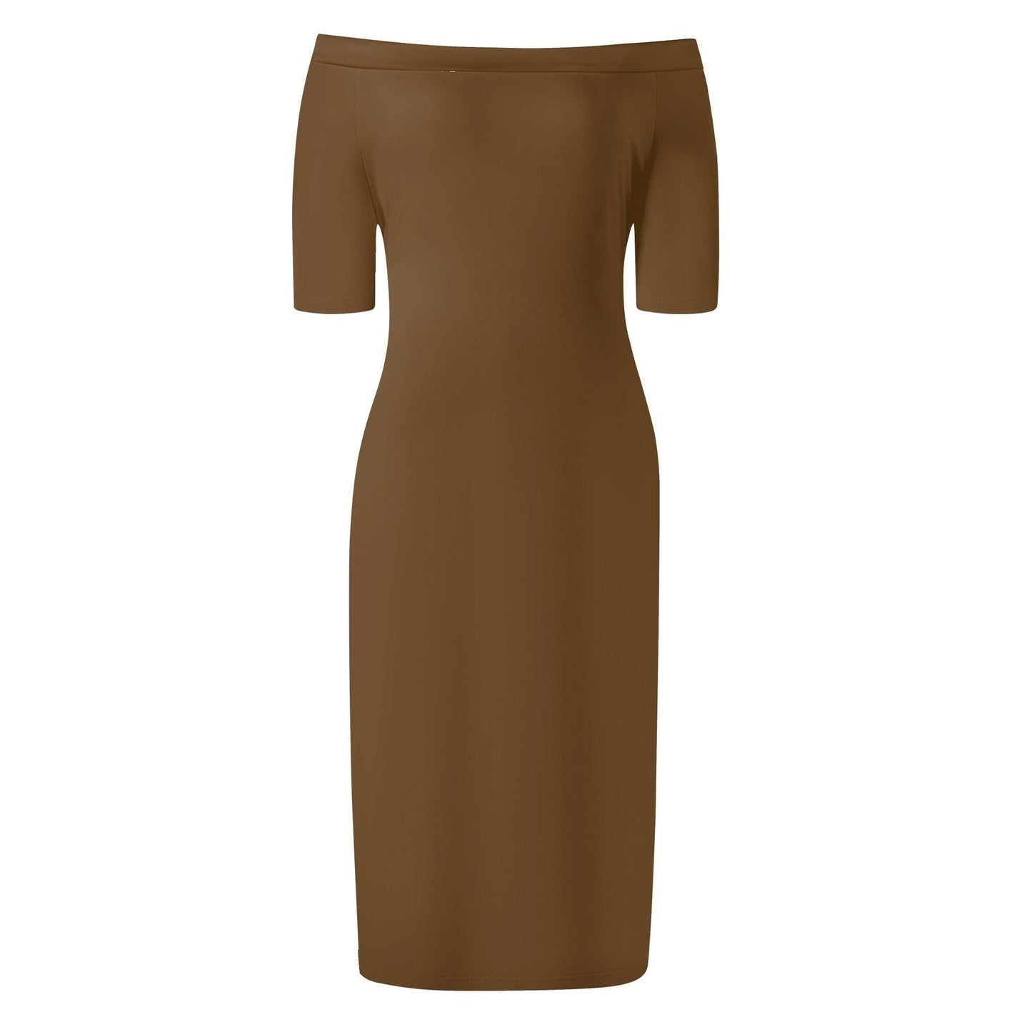 Braunes Off-Shoulder-Kleid -- Braunes Off-Shoulder-Kleid - undefined Off-Shoulder-Kleid | JLR Design