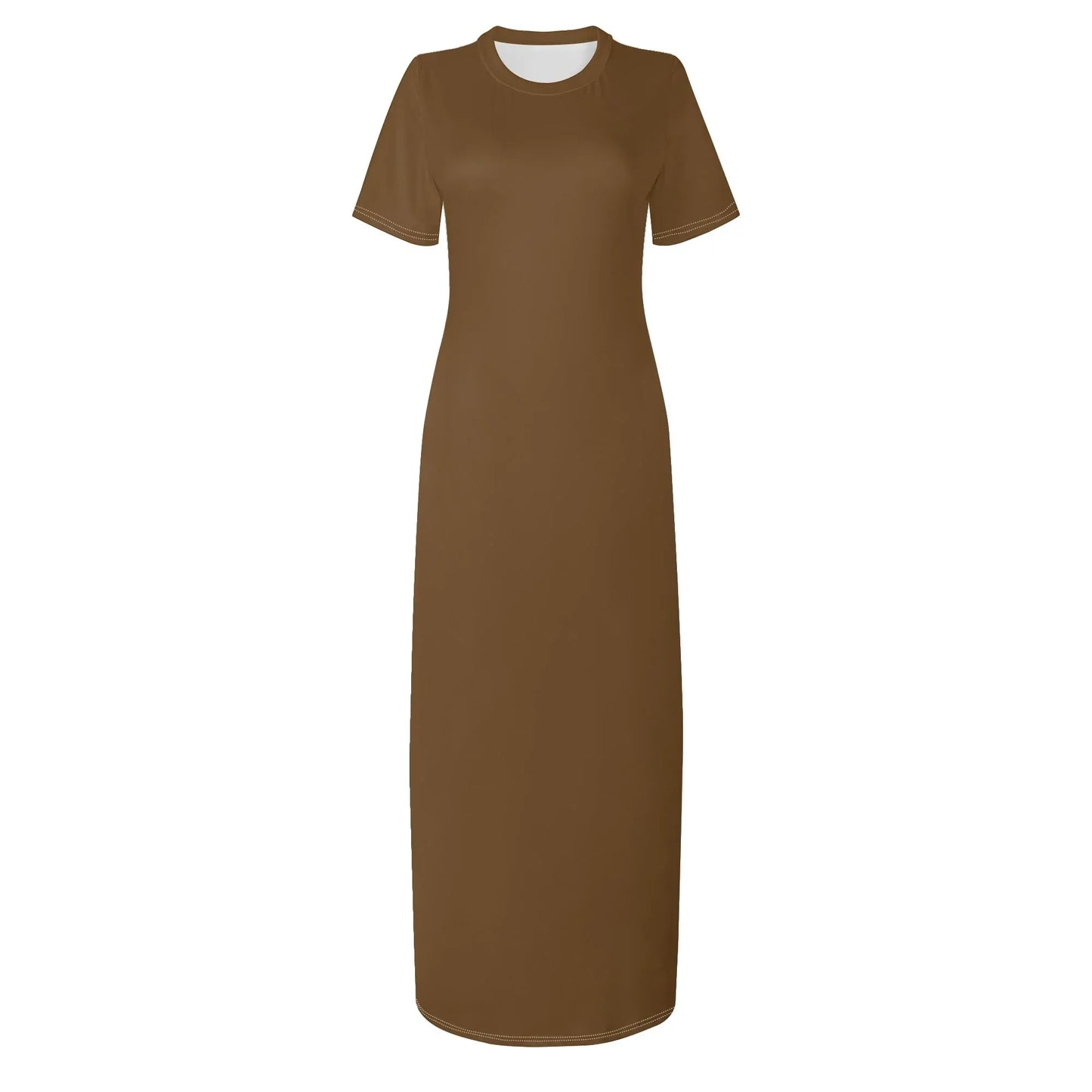 braunes-short-sleeve-long-dress-long-dress-jlr-design-26756 - JLR Design