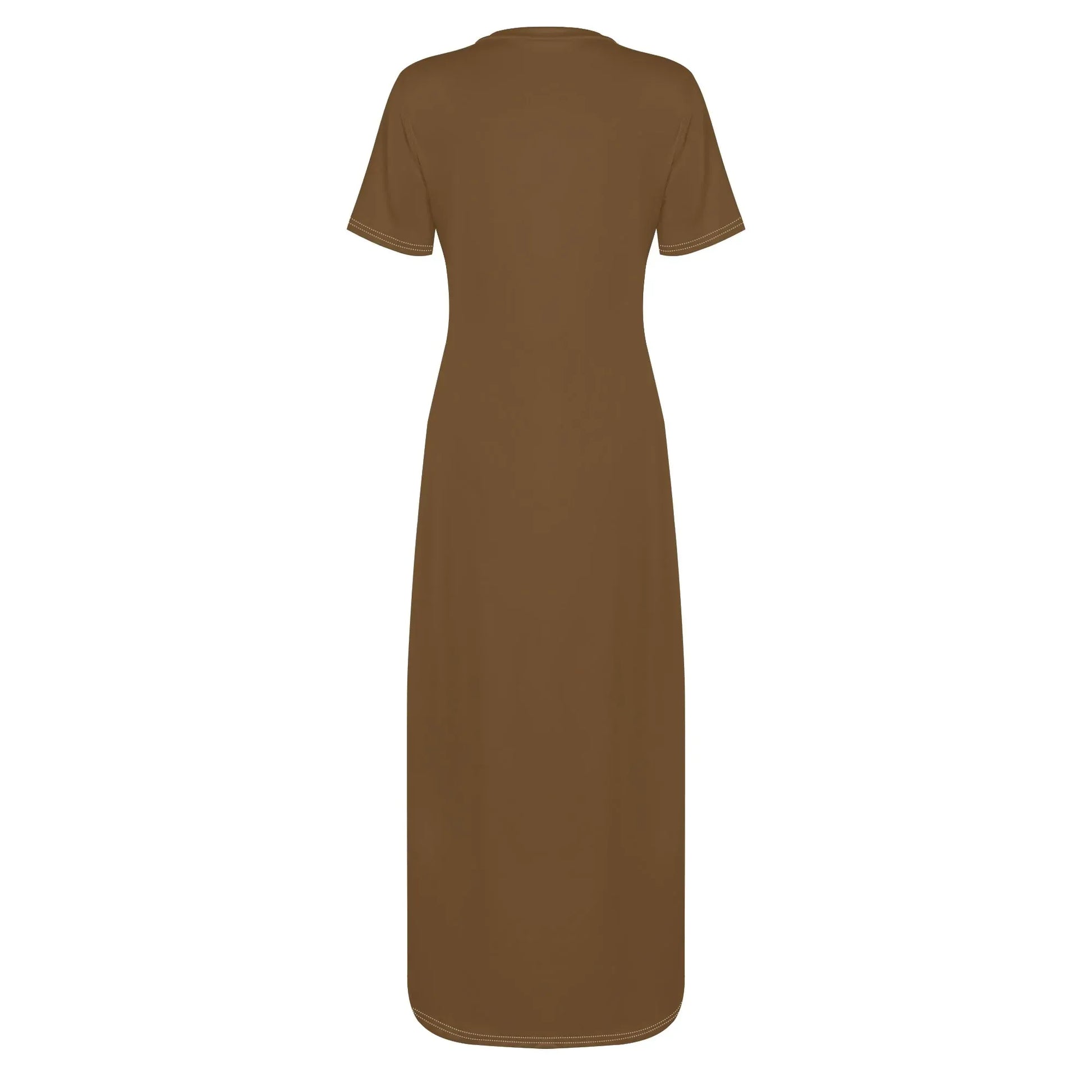braunes-short-sleeve-long-dress-long-dress-jlr-design-95066 - JLR Design