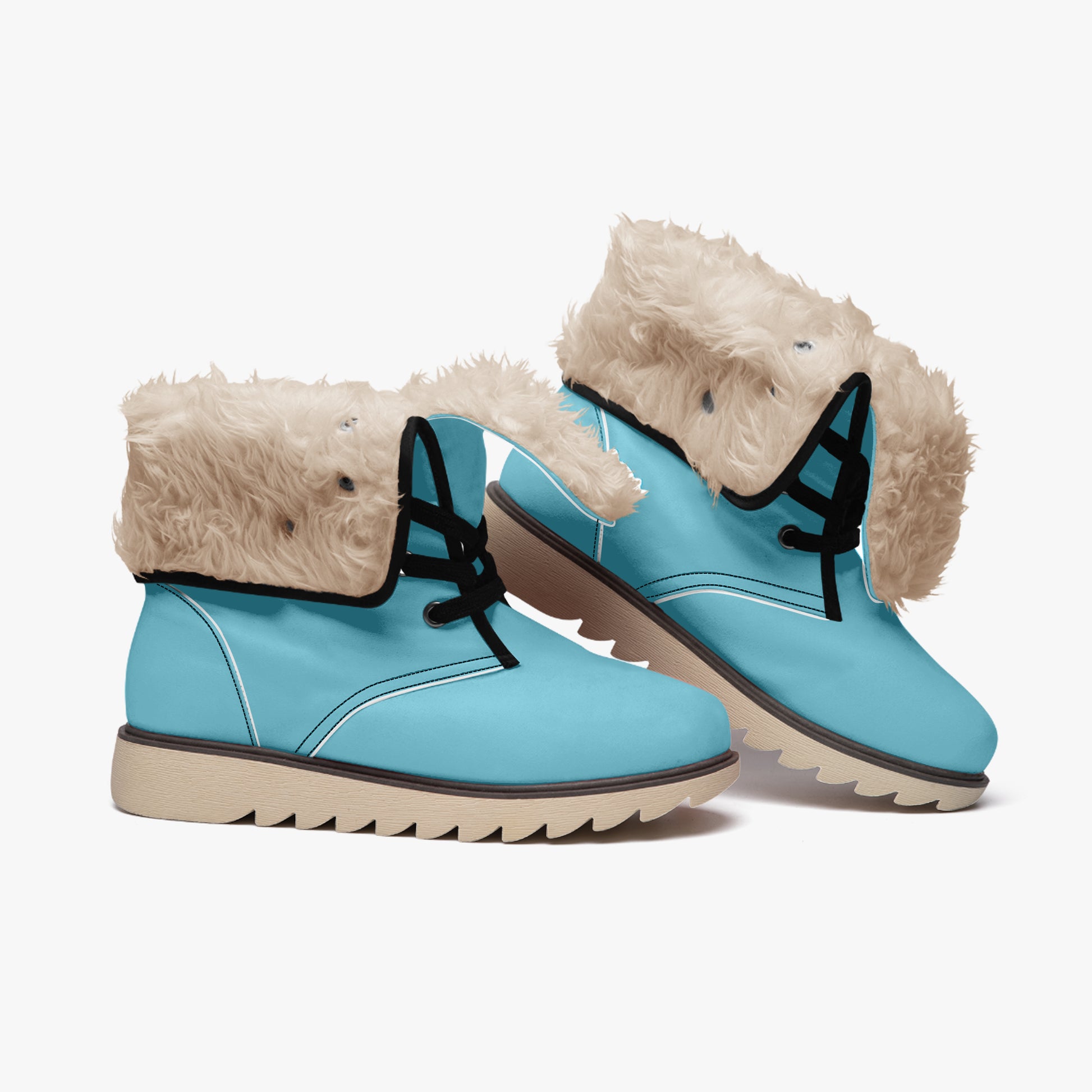 Bright Summer Sky Chic Boots mit Plüschfutter Boots JLR Design