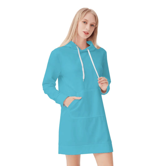 bright-summer-sky-velvet-hoodie-dress-hoodiekleid-jlr-design-46244 - JLR Design
