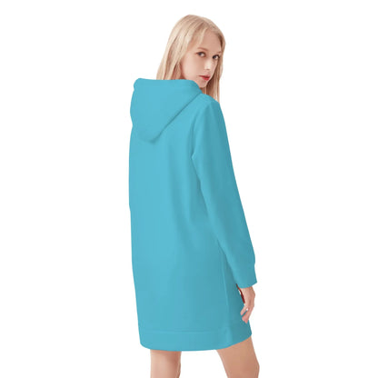 bright-summer-sky-velvet-hoodie-dress-hoodiekleid-jlr-design-75493 - JLR Design