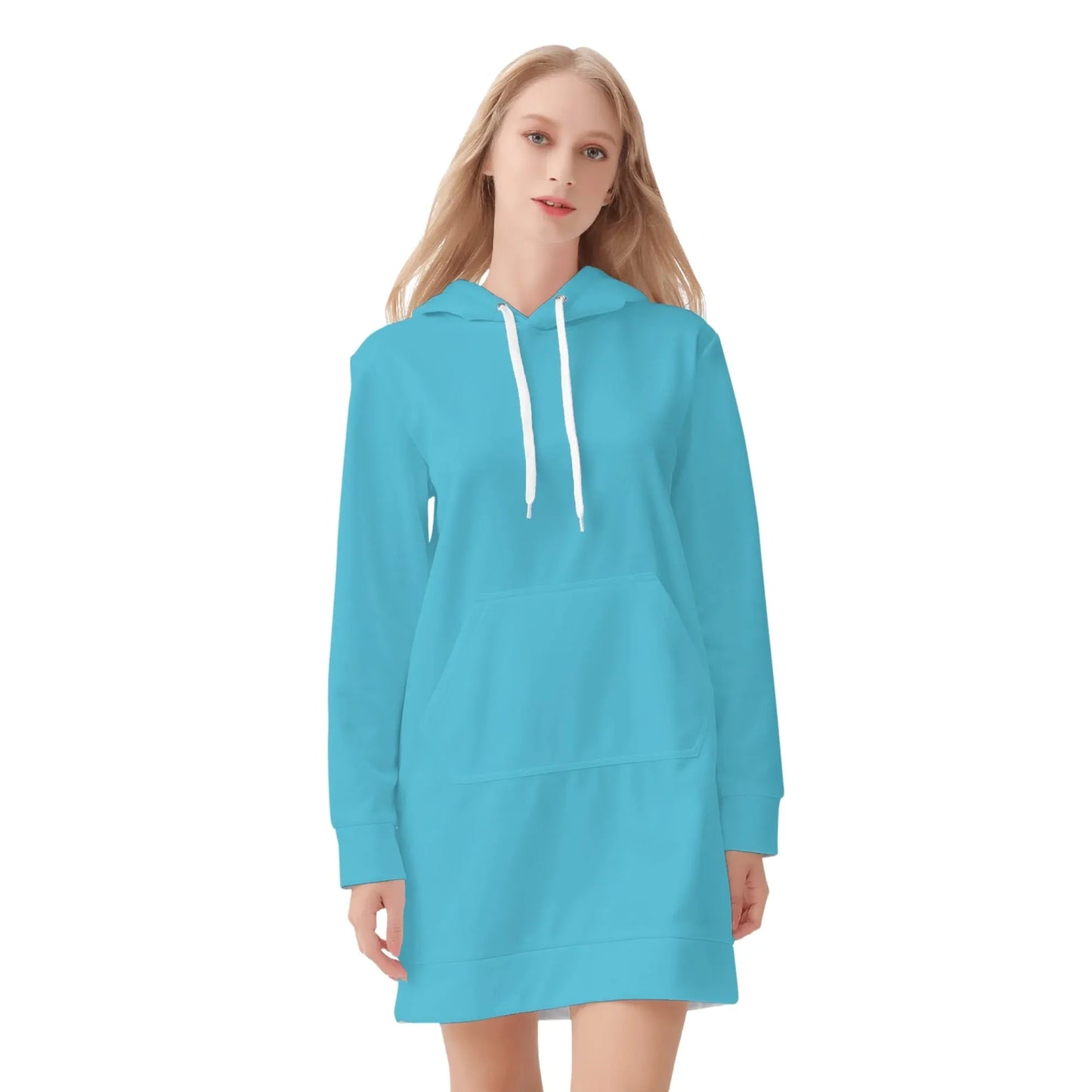 bright-summer-sky-velvet-hoodie-dress-hoodiekleid-jlr-design-66995 - JLR Design