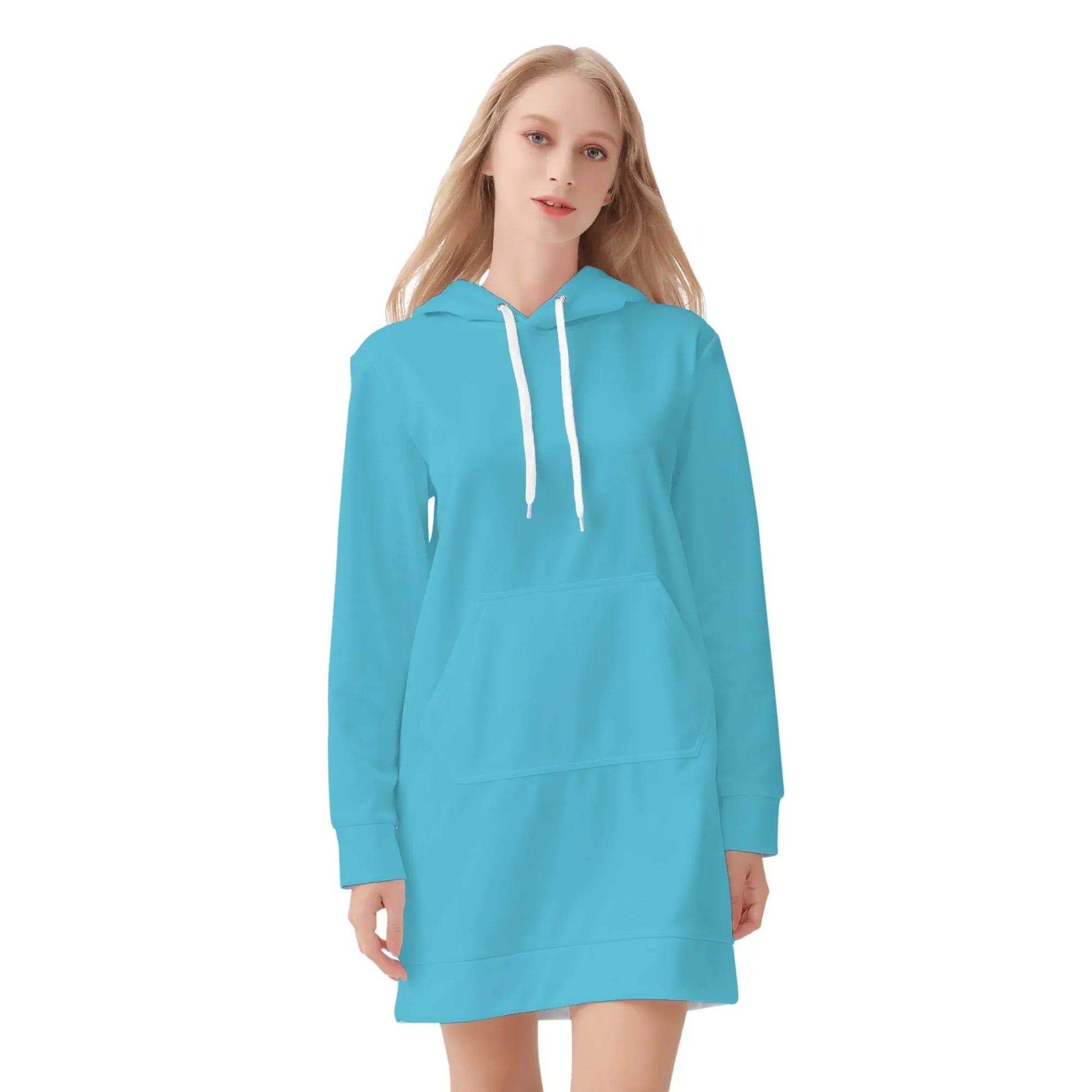 bright-summer-sky-velvet-hoodie-dress-hoodiekleid-jlr-design-66995 - JLR Design