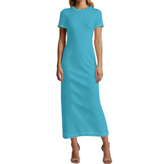bright-summer-sky-short-sleeve-long-dress-long-dress-jlr-design-37921 - JLR Design