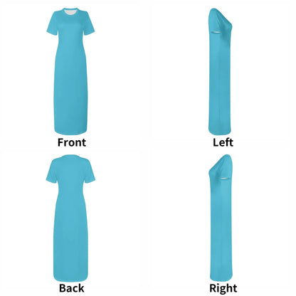 bright-summer-sky-short-sleeve-long-dress-long-dress-jlr-design-90234 - JLR Design