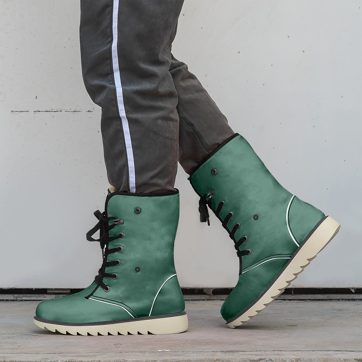 British Racing Green Chic Boots mit Plüschfutter Boots JLR Design