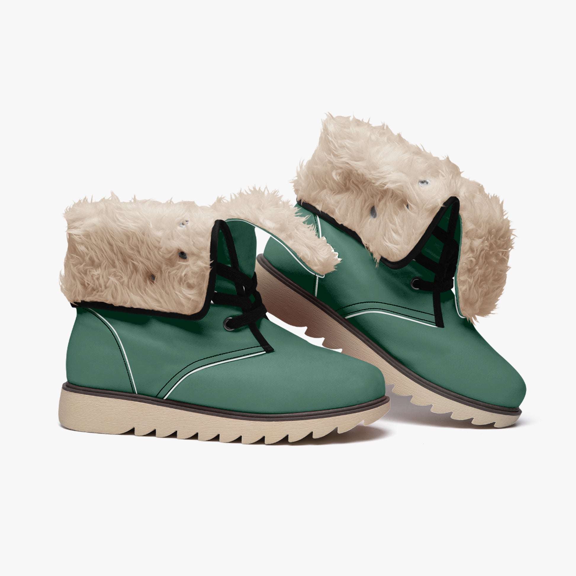 British Racing Green Chic Boots mit Plüschfutter Boots JLR Design