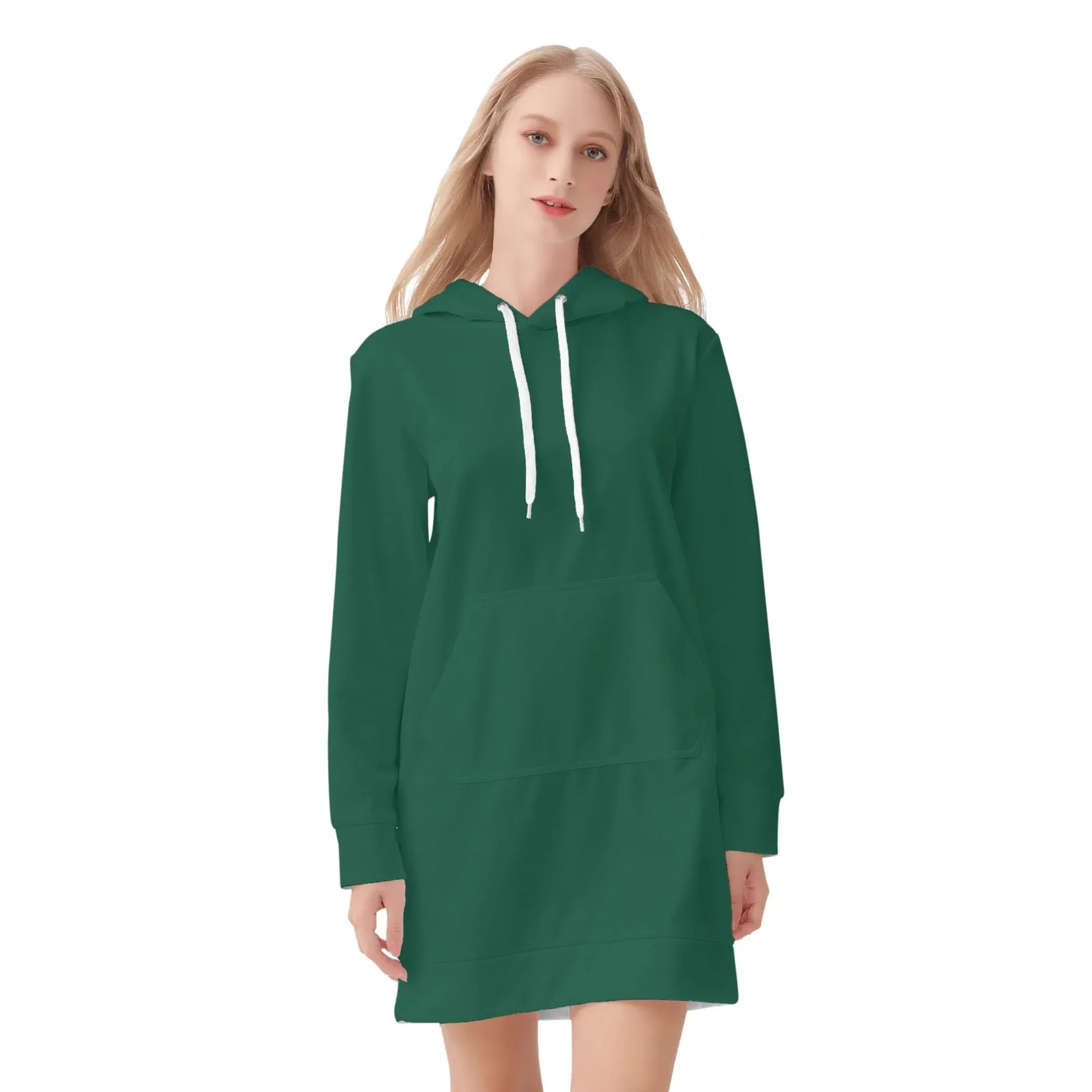 british-racing-green-velvet-hoodie-dress-hoodiekleid-jlr-design-29902 - JLR Design