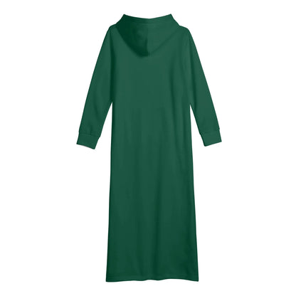 british-racing-green-bequemes-leichtes-hoodie-kleid-hoodiekleid-jlr-design-90528 - JLR Design