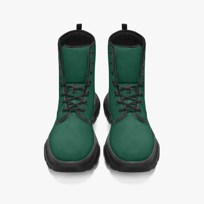 British Racing Green Leather Chunky Boots Boots JLR Design