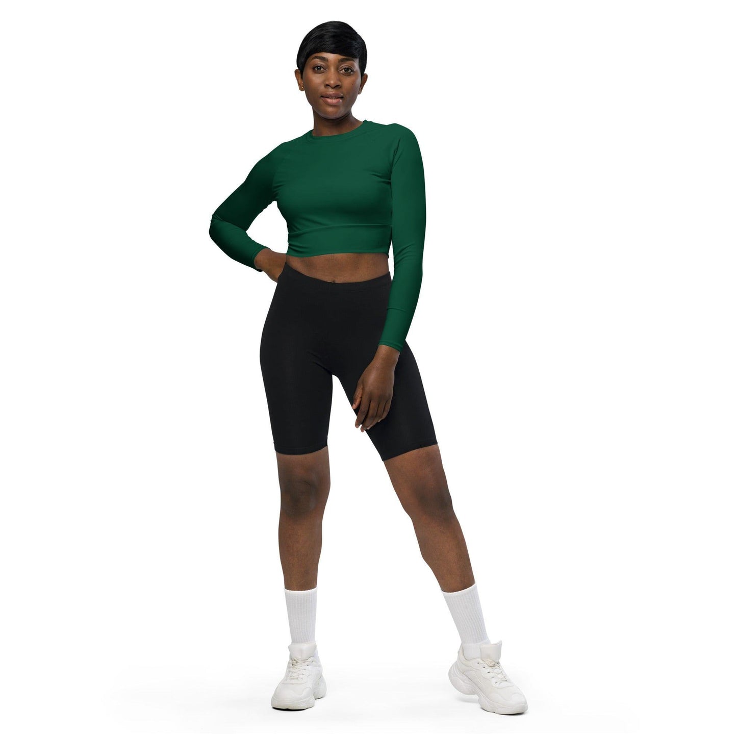 British Racing Green Long Sleeve Damen Crop Top Long Sleeve Crop Top 54.99 British, Crop, Damen, Green, Long, Racing, Sleeve, Top JLR Design