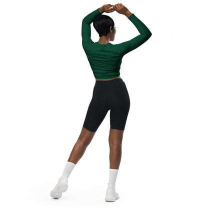 British Racing Green Long Sleeve Damen Crop Top Long Sleeve Crop Top 54.99 British, Crop, Damen, Green, Long, Racing, Sleeve, Top JLR Design