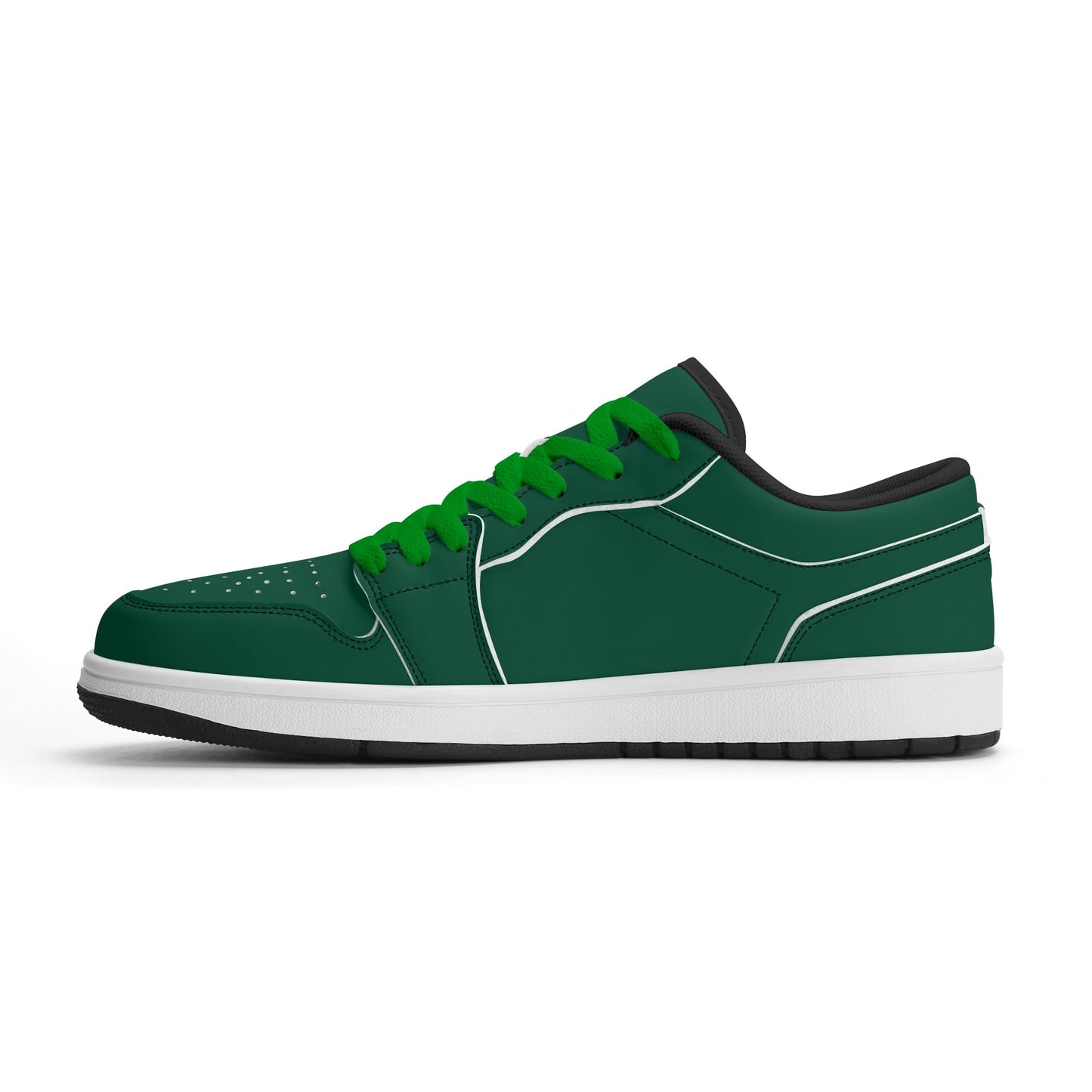 British Racing Green Low Top Leder Sneaker für Damen Sneaker JLR Design