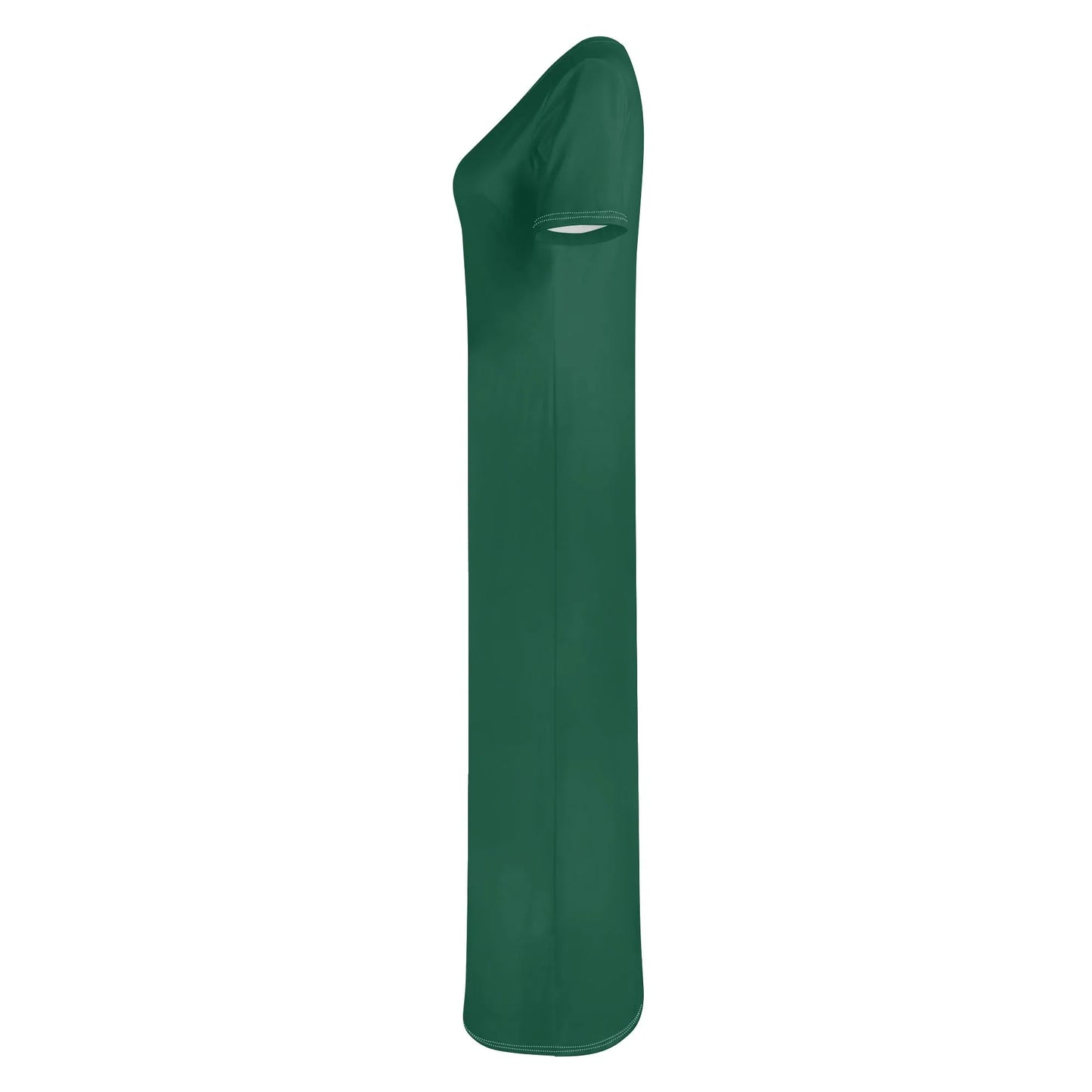 british-racing-green-short-sleeve-long-dress-long-dress-jlr-design-92765 - JLR Design