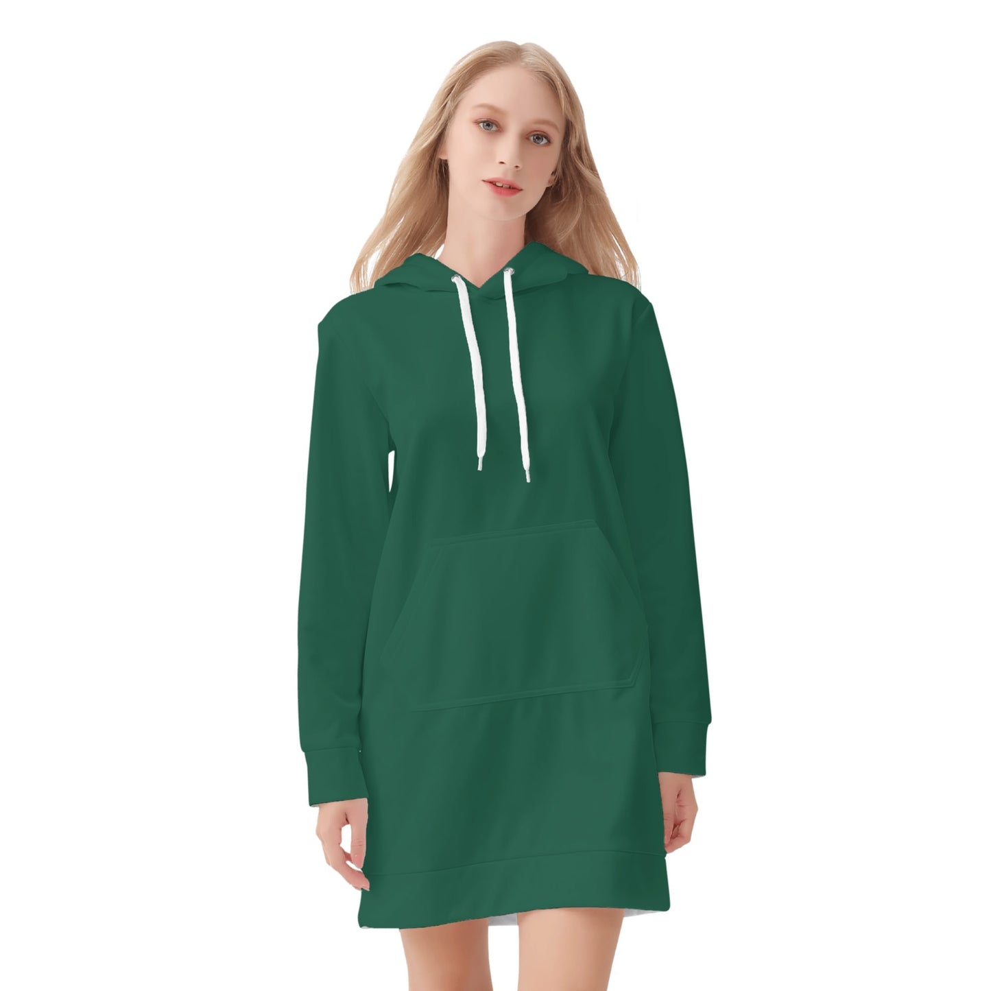 British Racing Green Velvet Hoodie Dress Hoodiekleid JLR Design