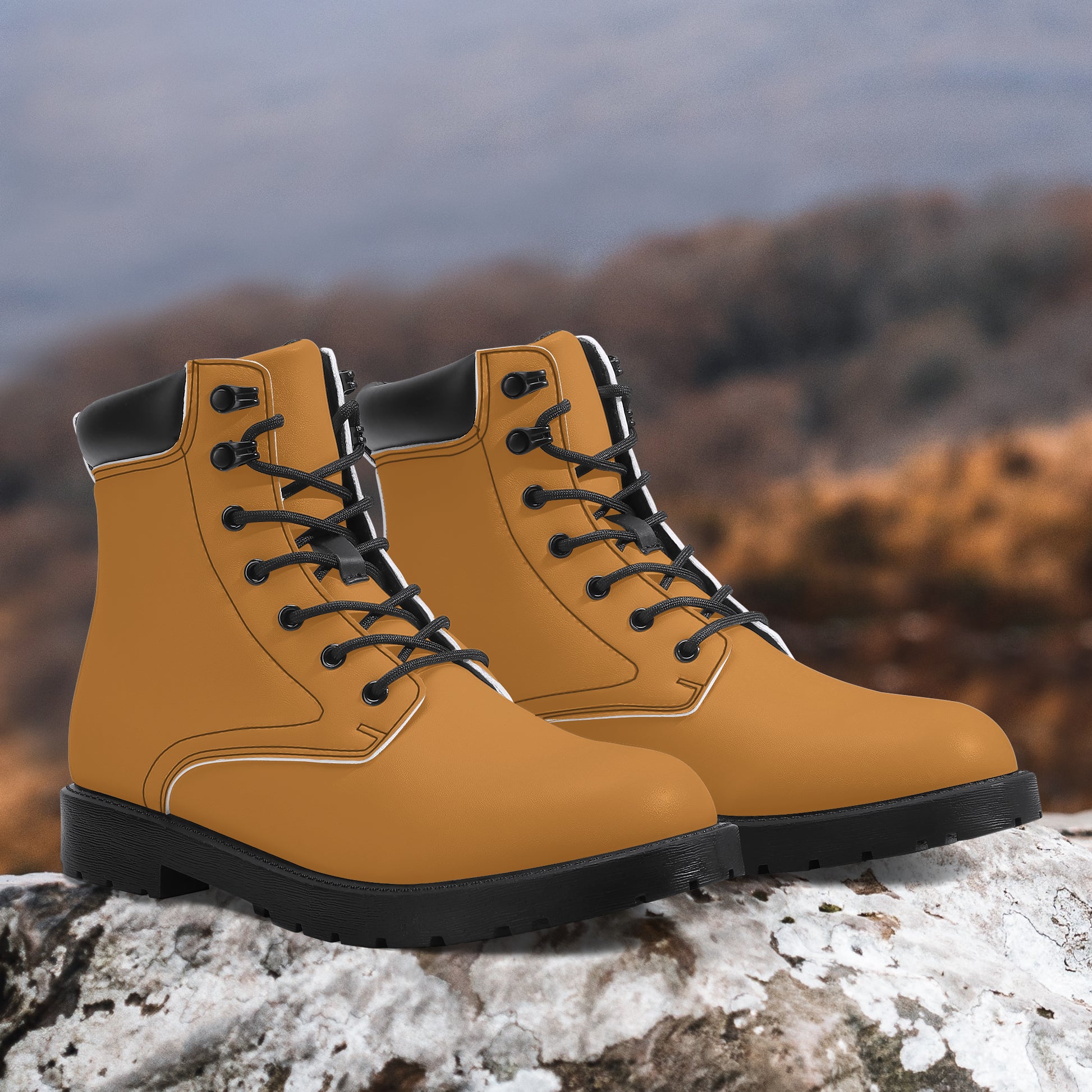Bronze Leder Boots | Stylische und Warme Winterstiefel Boots JLR Design
