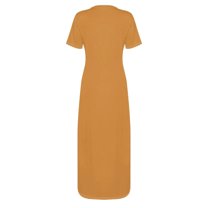 bronze-short-sleeve-long-dress-long-dress-jlr-design-69590 - JLR Design