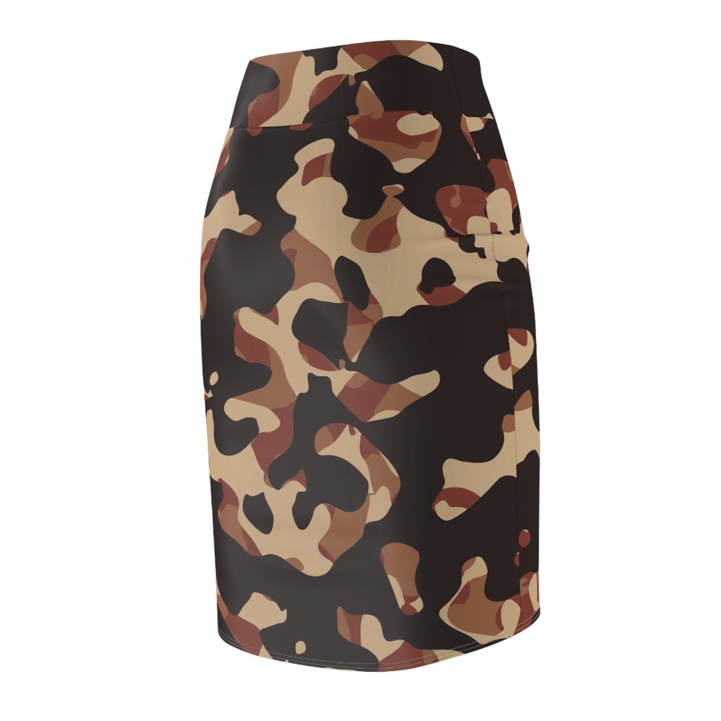 Brown Camouflage Bleistiftrock Bleistiftrock 74.99 All Over Print, AOP, AOP Clothing, Assembled in the USA, Assembled in USA, Bleistiftrock, Brown, Camouflage, Made in the USA, Made in USA, Skirts & Dresses, Sublimation, Women's Clothing JLR Design