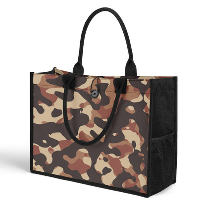 Brown Camouflage Canvas Shopper Tasche Einkaufstasche JLR Design