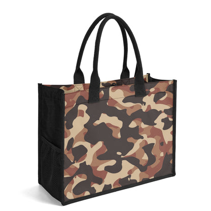 Brown Camouflage Canvas Shopper Tasche Einkaufstasche JLR Design