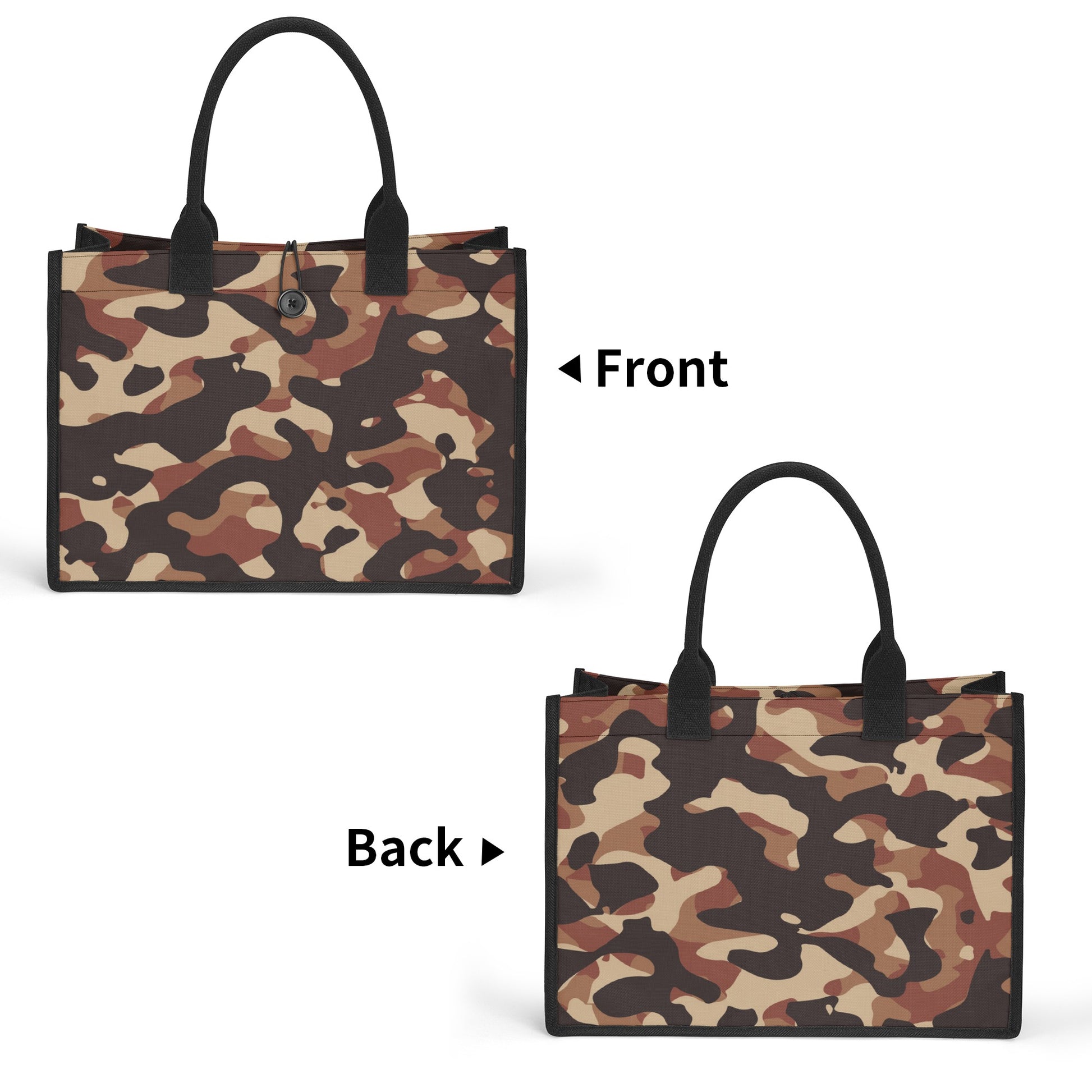 Brown Camouflage Canvas Shopper Tasche Einkaufstasche JLR Design