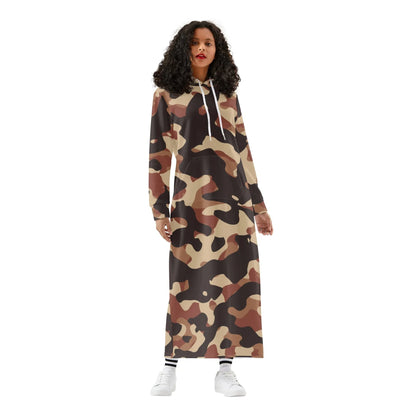 brown-camouflage-bequemes-leichtes-hoodie-kleid-hoodiekleid-jlr-design-28489 - JLR Design