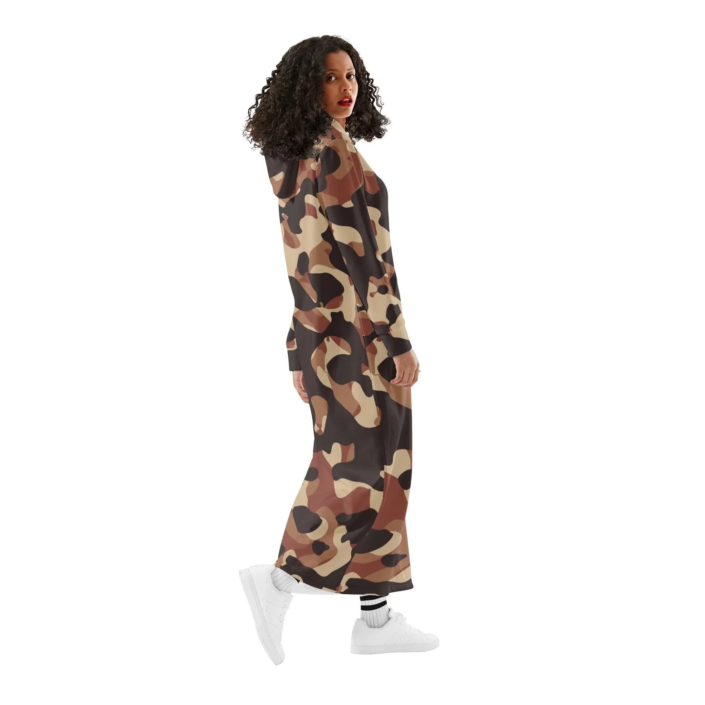 brown-camouflage-bequemes-leichtes-hoodie-kleid-hoodiekleid-jlr-design-57705 - JLR Design