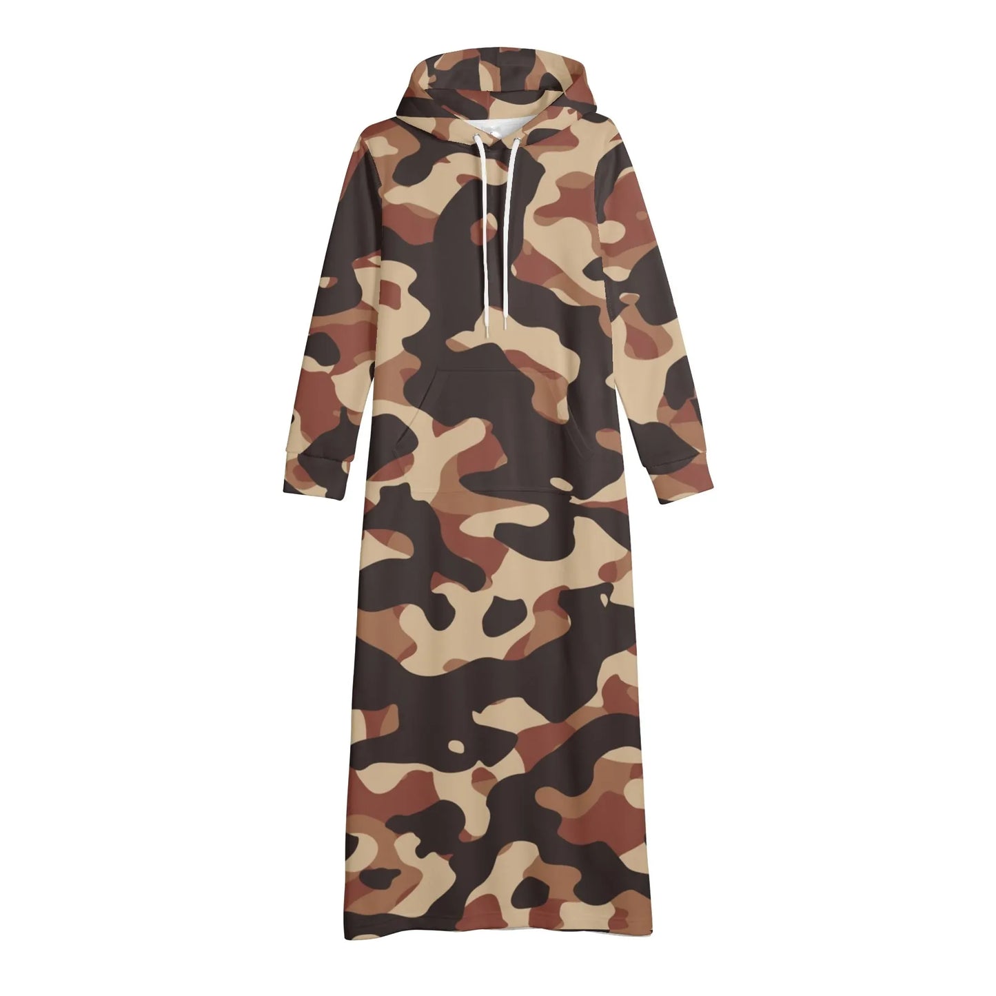 brown-camouflage-bequemes-leichtes-hoodie-kleid-hoodiekleid-jlr-design-68181 - JLR Design