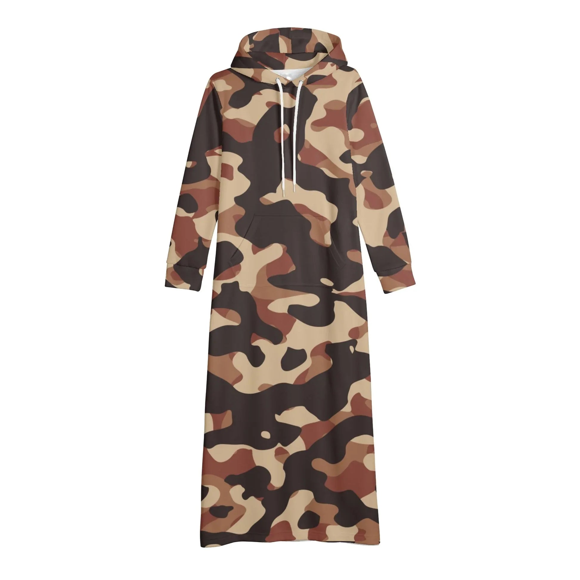 brown-camouflage-bequemes-leichtes-hoodie-kleid-hoodiekleid-jlr-design-68181 - JLR Design