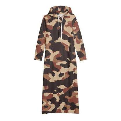 brown-camouflage-bequemes-leichtes-hoodie-kleid-hoodiekleid-jlr-design-68181 - JLR Design
